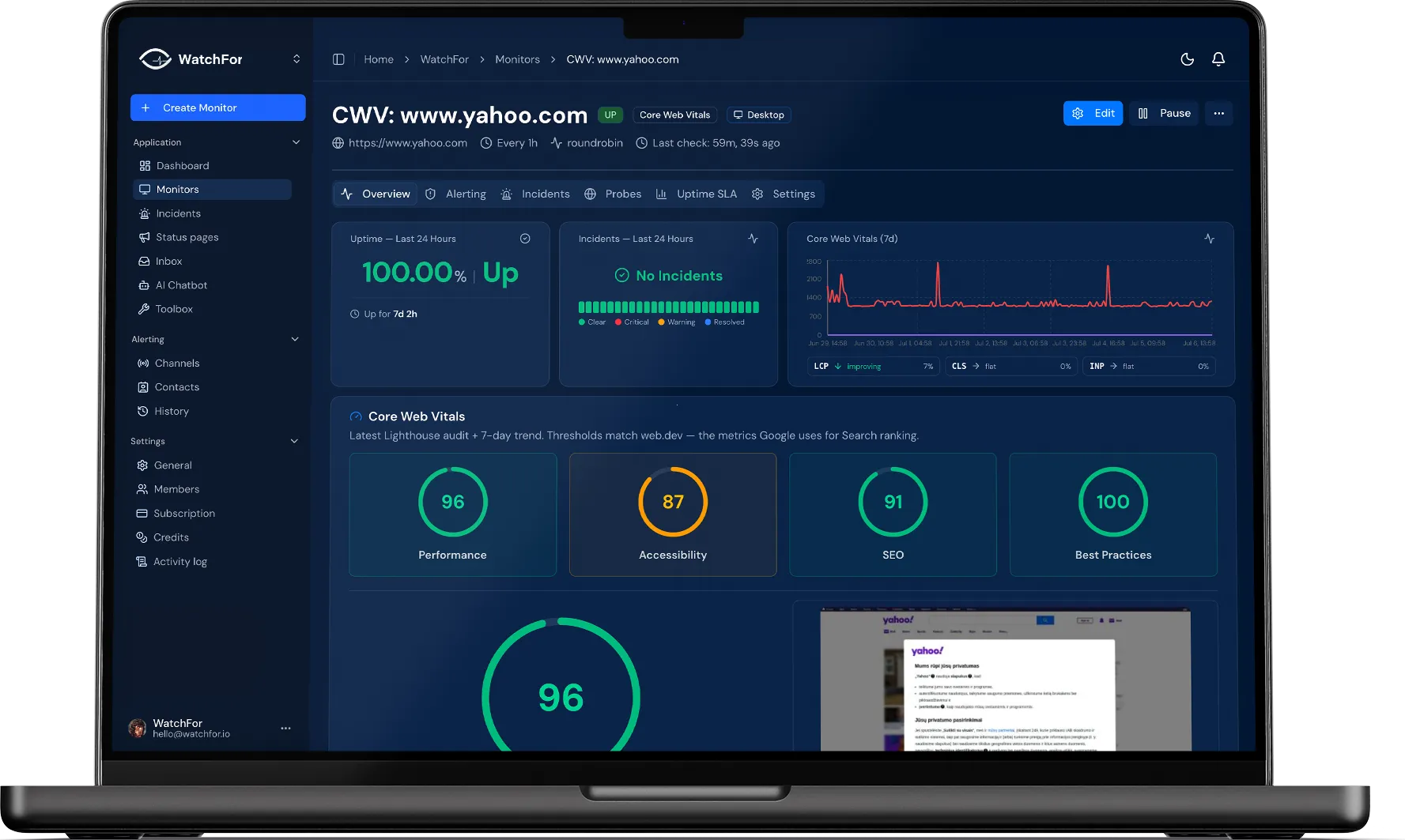 Core Web Vitals Monitoring for Real-World Page Speed