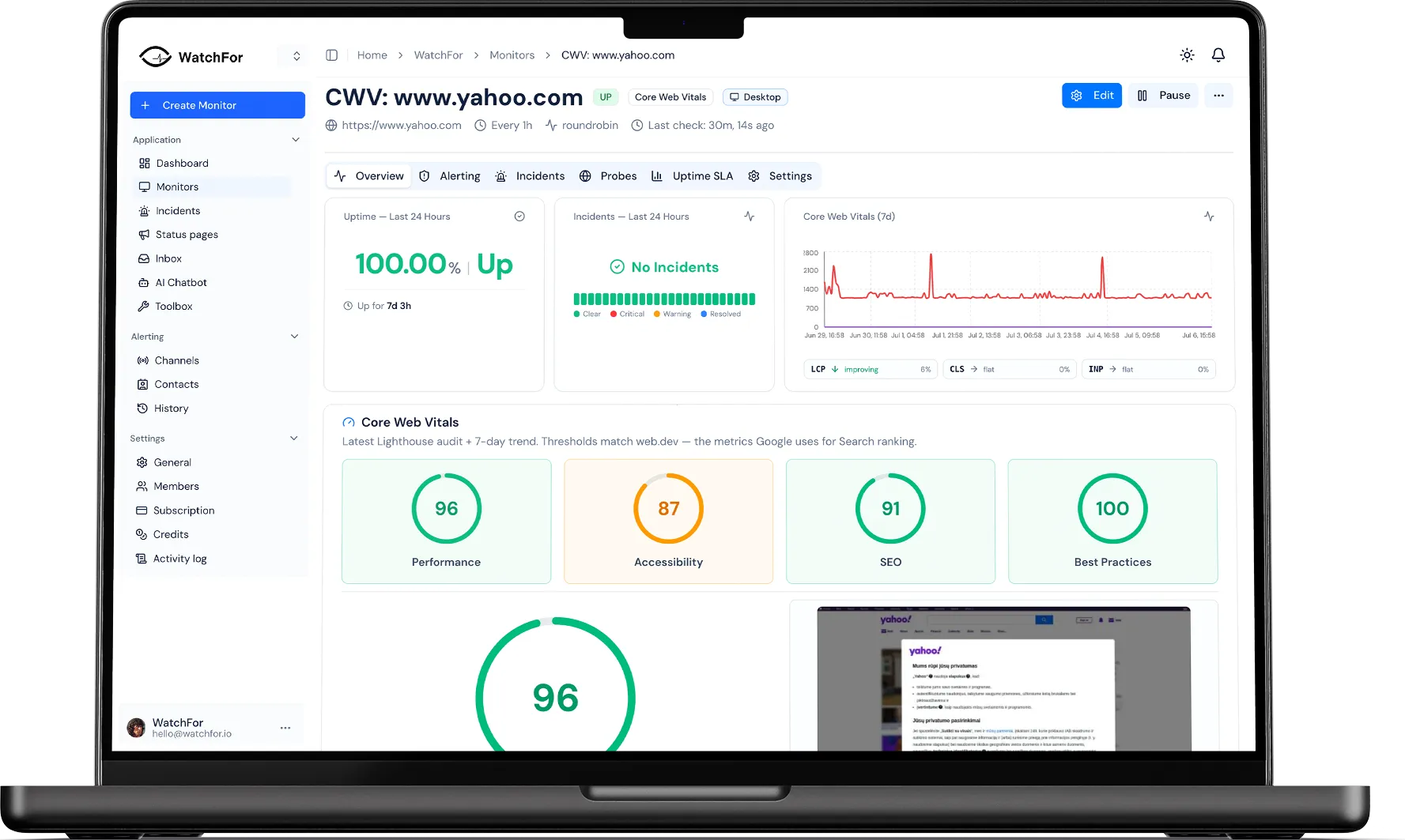 Core Web Vitals Monitoring for Real-World Page Speed