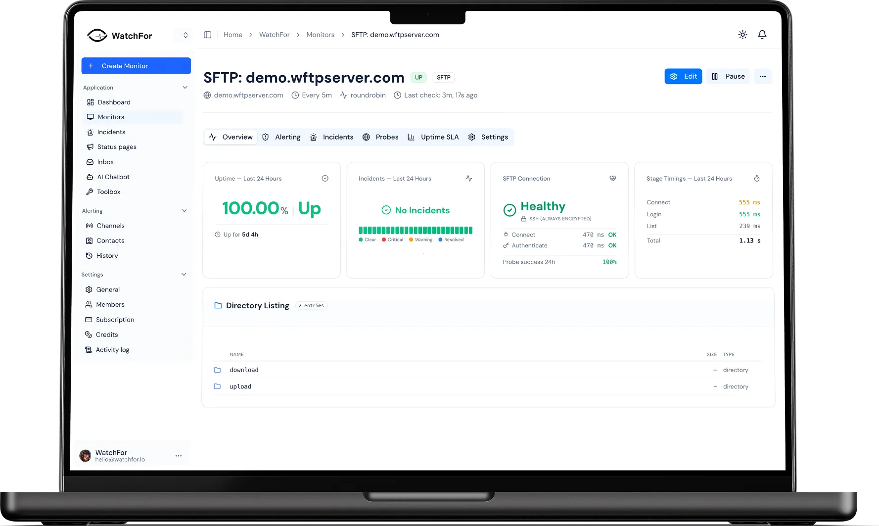 SFTP Monitoring for Secure File Exchange