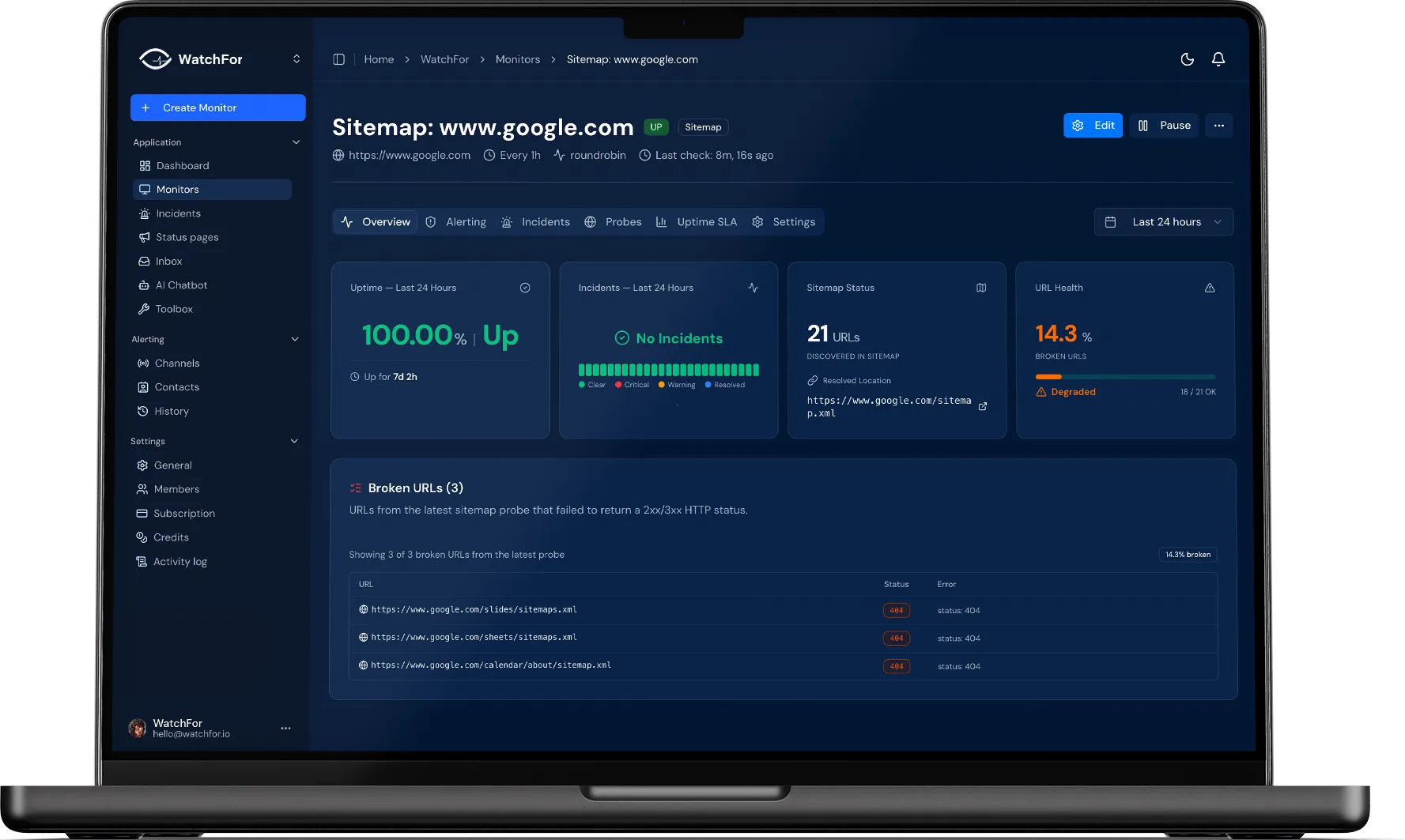 Sitemap Monitoring for SEO & Index Coverage
